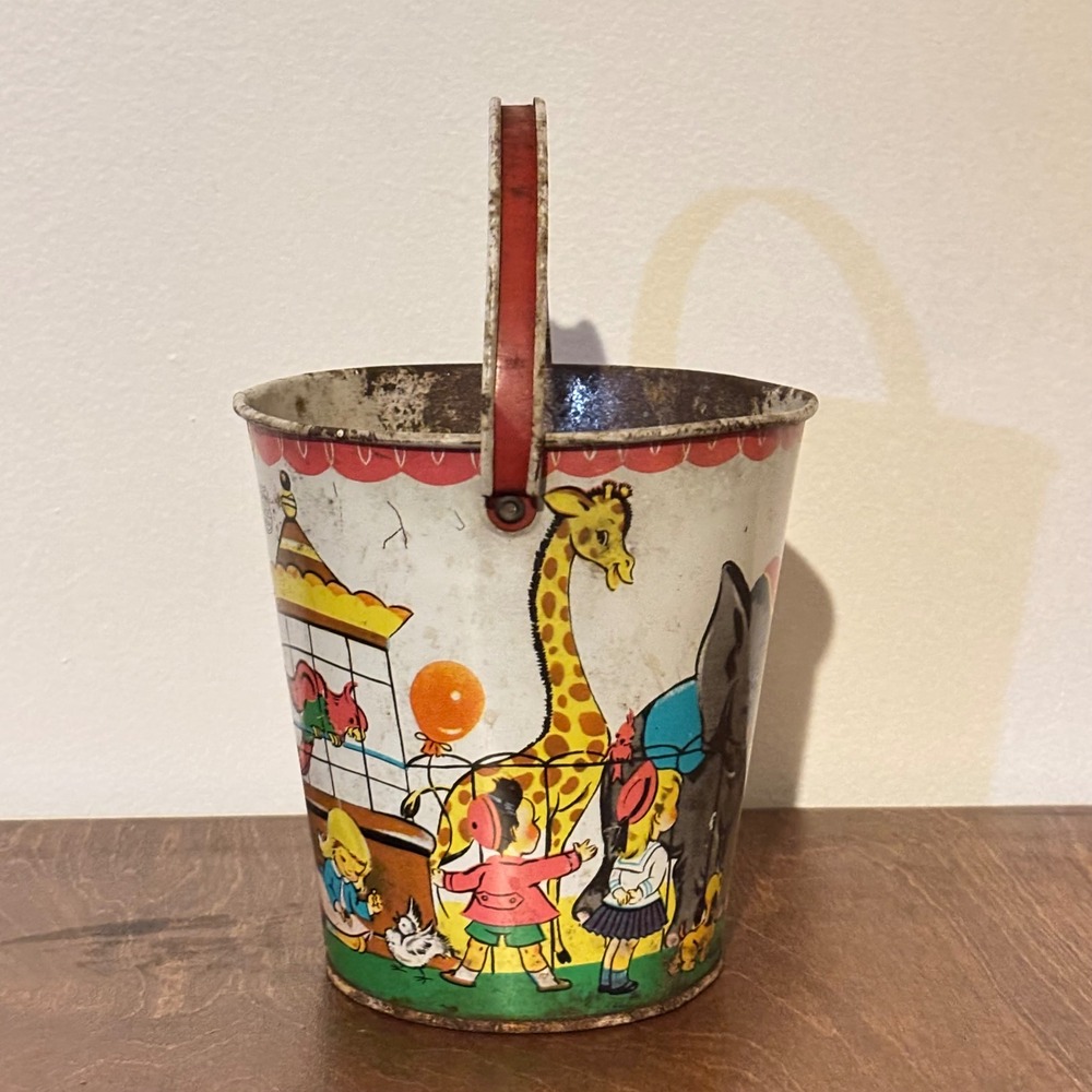 Vintage Toy J. Chein & Co. Tin Sand Pail Kids Small Multi Fair